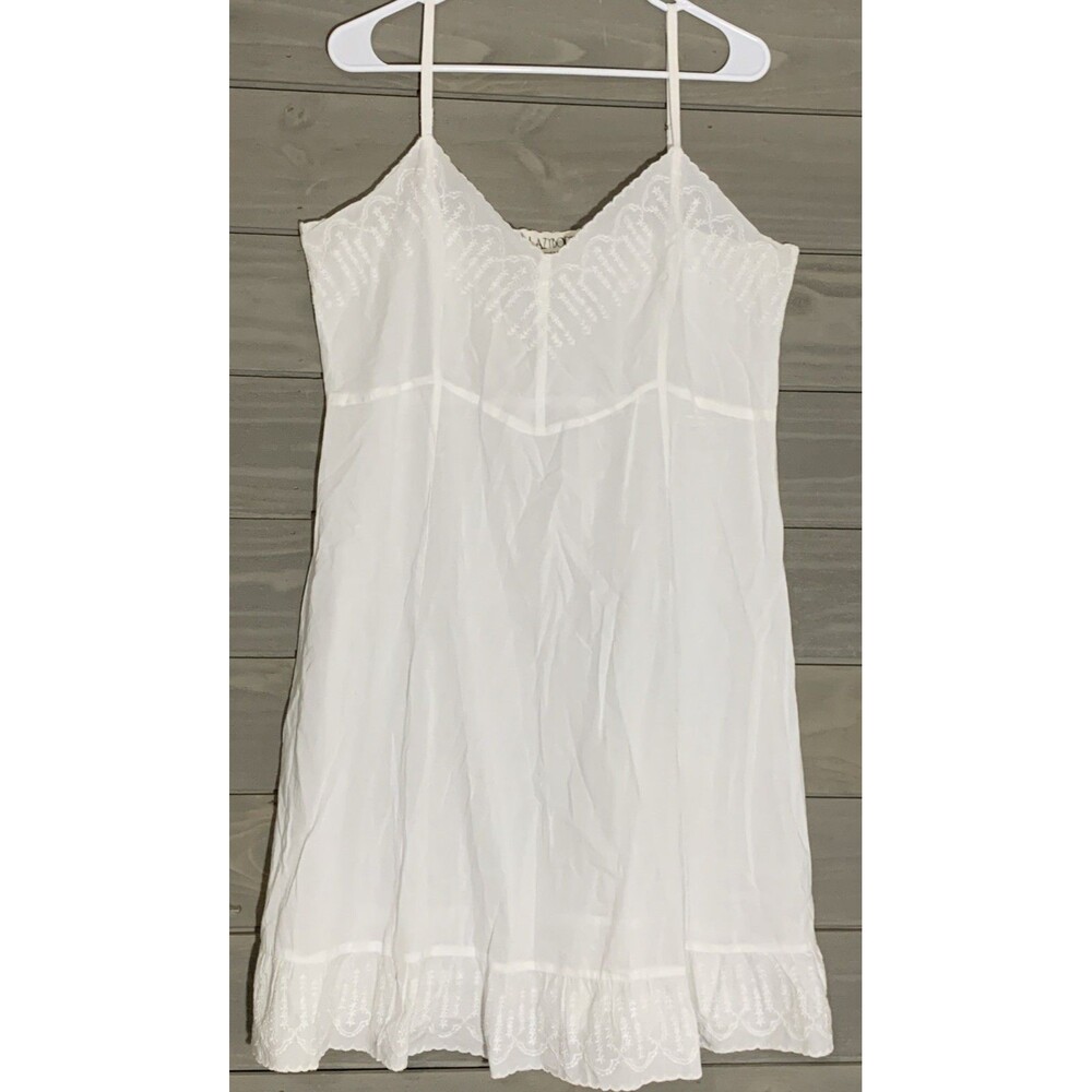 Lazy Bones White Gown Spaghetti Straps Adjustable Womens XL Wedding Dainty